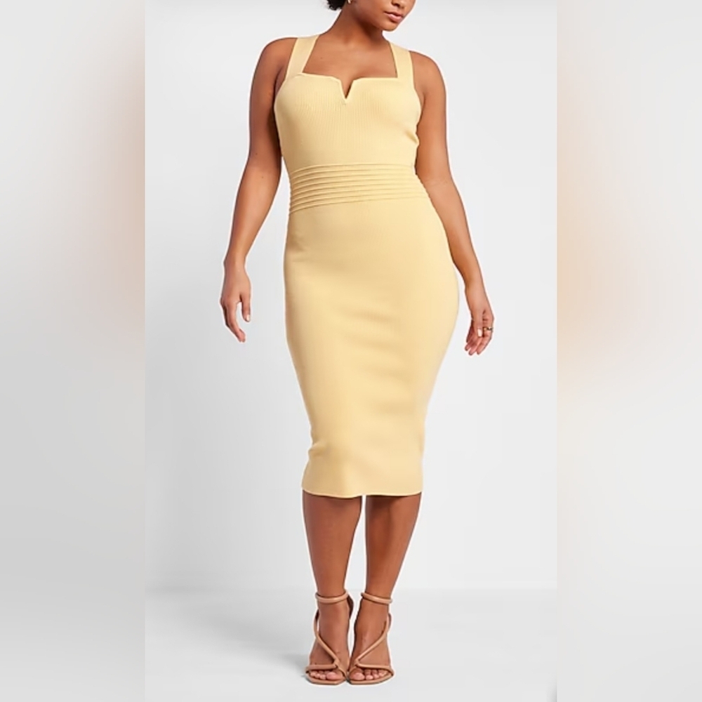 Express Yellow Midi Dress